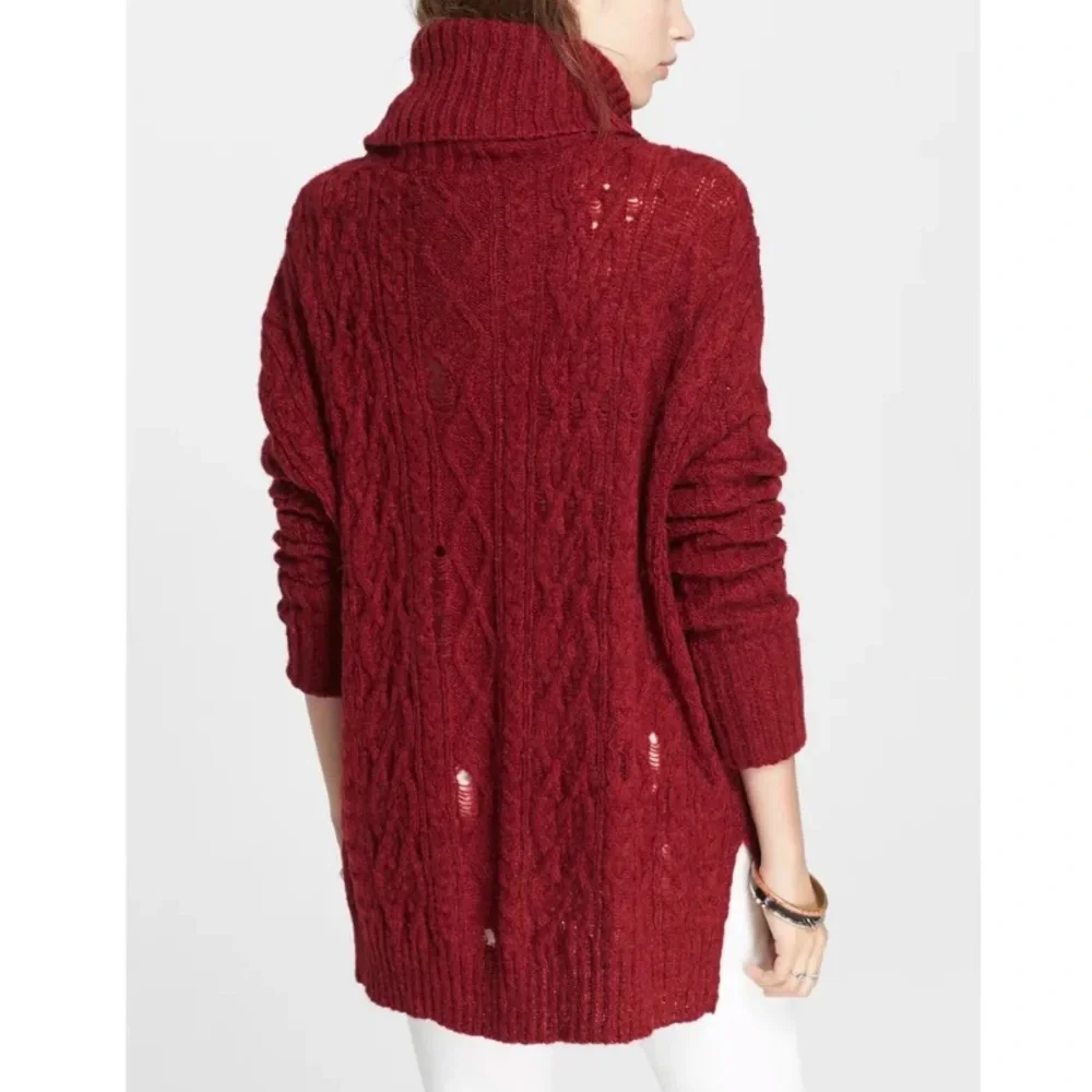FREE PEOPLE ‘Complex’ Cable Knit Pullover Sweater M